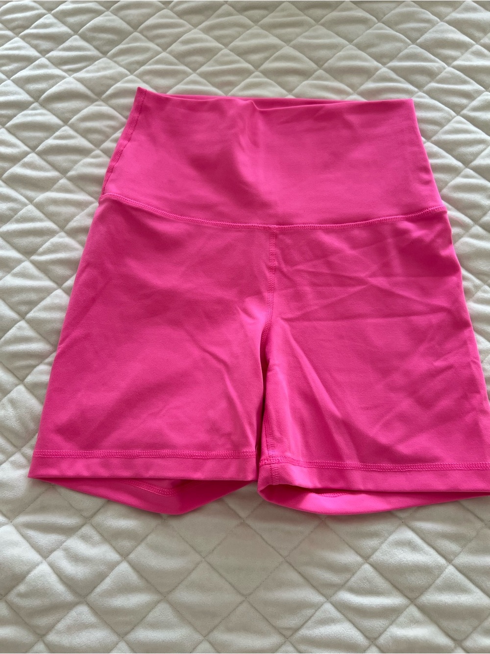 90 Degree By Reflex High-Waist Hot Pink Athletic Shorts